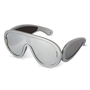 Women's Fashion Big Siamese Lenses Trendy Oversized Gray Round Frame Sunglasses